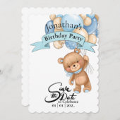 Bärenjunge zum Geburtstag Einladung (Vorne/Hinten)