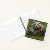 Bärenjungen mit ihrer Mutter Notizblock (Innenseite)