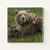 Bärenjungen mit ihrer Mutter Notizblock (Rückseite)