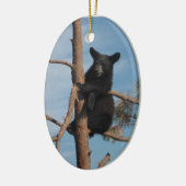 Bärenjunges in einem Baum Keramikornament (Links)
