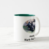 Bärenjungs-Tasse Alaskas schwarze Zweifarbige Tasse (VorderseiteRechts)