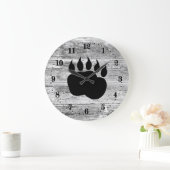 Bärenkabine niedlich große wanduhr (Zuhause)