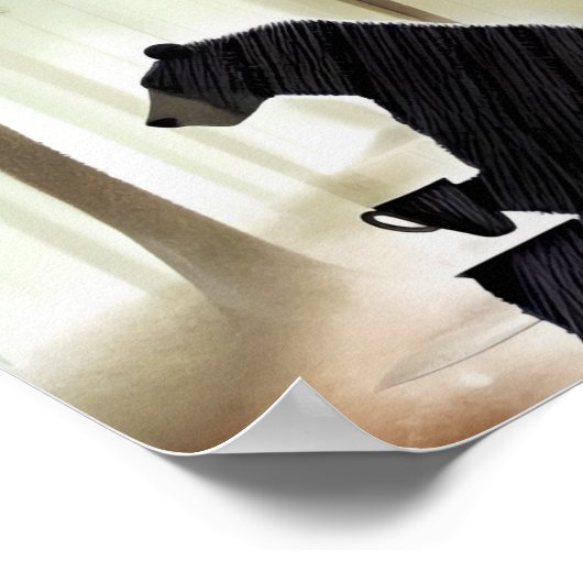 Bärenkaffee im Wald Poster (Ecke)