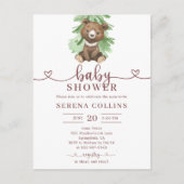 Bärenkalligraphie 4 Foto Babydusche Postkarte (Vorderseite)