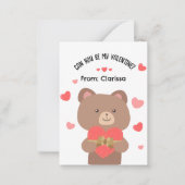 Bärenkarte Kinder mit Herz Mitteilungskarte (Vorderseite)
