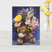 Bärenkarte mit gebrochenem Arm Karte (Gelbe Blume)