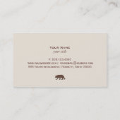 Bärenkarte Visitenkarte (Rückseite)