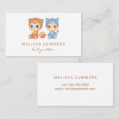 Bärenkatze Babys Kinderbetreuung Visitenkarte (Vorne/Hinten)