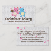 Bärenkekse Bäckerei Backbäckerei Süßigkeiten Visitenkarte (Vorne/Hinten)