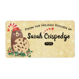 Bärenkekse Weihnachten bis Feiertagsgebäck Etikett