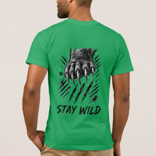 Bärenklaue Vintage Wilder Bär Grafik T-Shirt