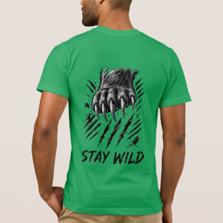 Bärenklaue Vintage Wilder Bär Grafik T-Shirt