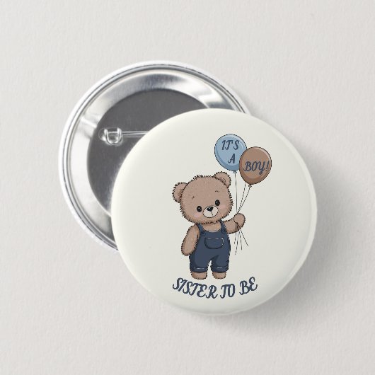 Bärenknopf Button (Vorne & Hinten)