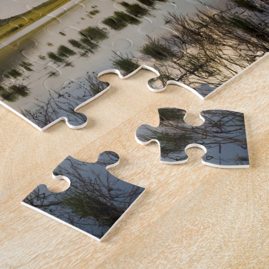 Bärenknöpfe spiegeln sich in den Bären-Butte-See i Puzzle (Seite)