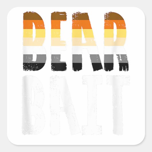 Bärenköder - Funny Gay Pride Bear Quadratischer Aufkleber (Vorderseite)