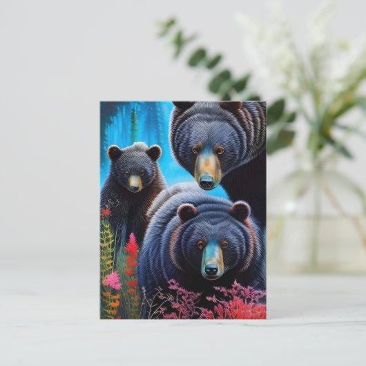 Bärenkollektion Postkarte (Stehend Vorderseite)