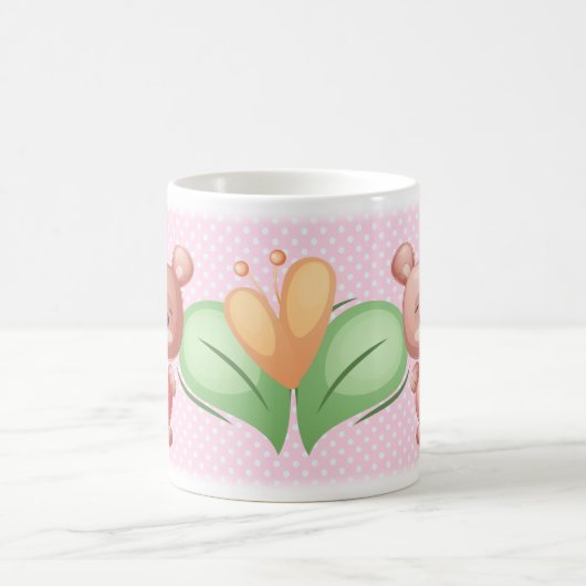 Bärenkollektion - Rosa Kaffeetasse (Mittel)