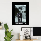 Bärenkonservierung Wildlife Poster (Heimbüro)