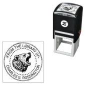 Bärenkopf Baring Teeth Library Buchname #2 Permastempel (Beispiel)