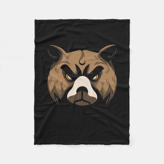 Bärenkopf Fleecedecke (Vorderseite)