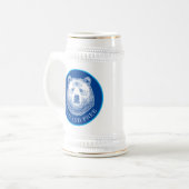 Bärenkopf, frei und frei, Handzeichnung Bierglas (Vorderseite Links)