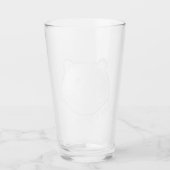 Bärenkopf, frei und frei, Handzeichnung Glas (Vorderseite)