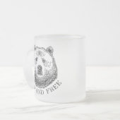 Bärenkopf, frei und frei, Handzeichnung Mattglastasse (Vorderseite Links)