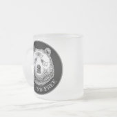 Bärenkopf, frei und frei, Handzeichnung Mattglastasse (Vorderseite Links)