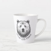 Bärenkopf, frei und frei, Handzeichnung Milchtasse (Rechts)