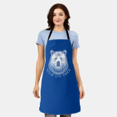 Bärenkopf, frei und frei, Handzeichnung Schürze (Getragen)