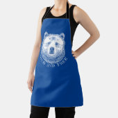 Bärenkopf, frei und frei, Handzeichnung Schürze (InSitu)