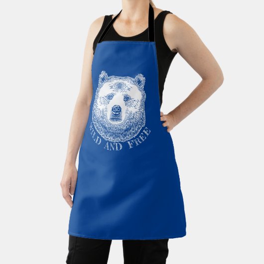 Bärenkopf, frei und frei, Handzeichnung Schürze (InSitu)