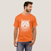 Bärenkopf, frei und frei, Handzeichnung T-Shirt (Vorne ganz)