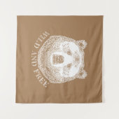 Bärenkopf, frei und frei, Handzeichnung Wandteppich (Vorderseite (Horizontal))