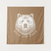 Bärenkopf, frei und frei, Handzeichnung Wandteppich (Vorderseite)