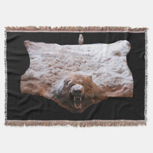 Bärenkopf Hautfellbild Decke (Vorderseite)