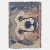 Bärenkopf Low Poly Design Decke (Vorderseite Vertikal)