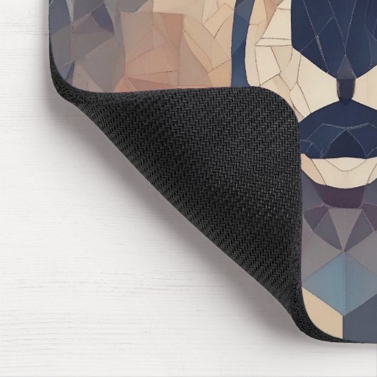 Bärenkopf Low Poly Design Mousepad (Ecke)