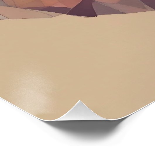 Bärenkopf Low Poly Design Poster (Ecke)