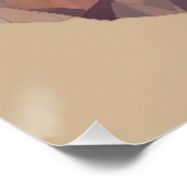 Bärenkopf Low Poly Design Poster (Ecke)