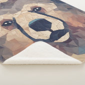 Bärenkopf Low Poly Design Sherpadecke (3/4)