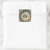 Bärenkopf, römisches Mosaik, Anfang 4. Jahrhundert Quadratischer Aufkleber (Tasche)