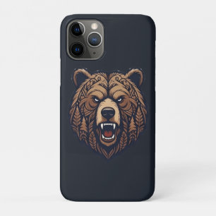 Bärenkopf wilde Stammeskunst iPhone / iPad-Hülle Case-Mate iPhone Hülle