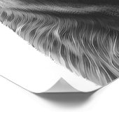 Bärenkopfportrait Schwarz-weiß Poster (Ecke)