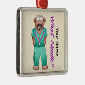 Bärenkrankenschwester Ornament Aus Metall (Rechts)