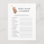 Bärenkrebs-Ballon - Baby Word Scramble Game Postkarte (Vorderseite)