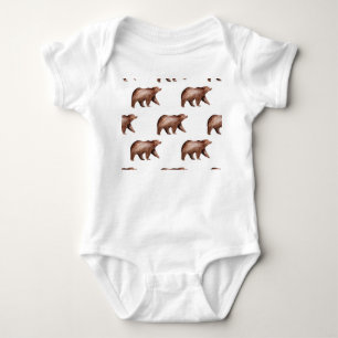 Bärenküche: Wasserfarbenmuster Baby Strampler