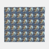 Bärenkunst Blanket Nationalkünstlerische Bärendeck Fleecedecke (Vorderseite (Horizontal))