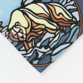 Bärenkunst Blanket Nationalkünstlerische Bärendeck Fleecedecke (Ecke)