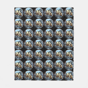 Bärenkunst Blanket Nationalkünstlerische Bärendeck Fleecedecke